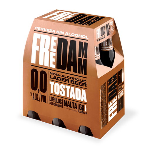 Cerveza Free Damm Tostada Botella Cristal 25cl - Pack 6