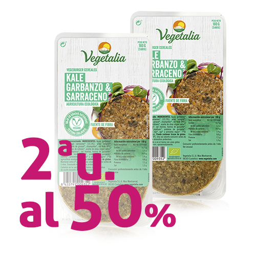 Pack 2 u. Vegeburguer Garbanzo y Kale Bio (160 g) Vegetalia