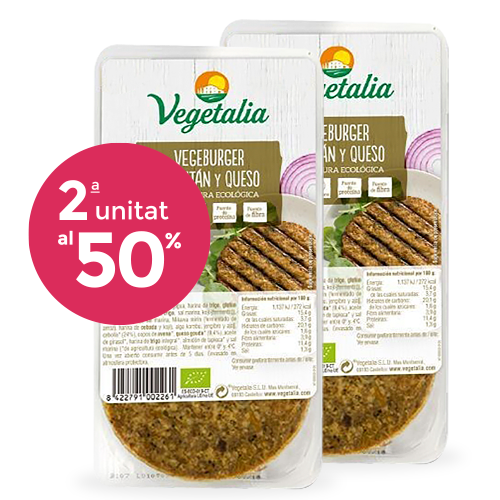 Pack 2u. Vegeburguer Seitán y Queso (160 g) Vegetalia