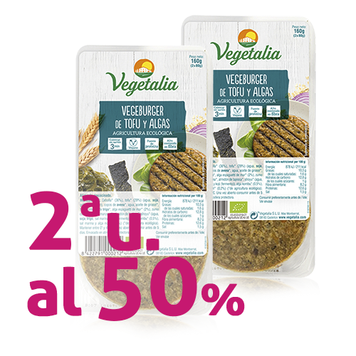 Pack 2u. Vegeburguer Tofu y Algas (160 g) Vegetalia