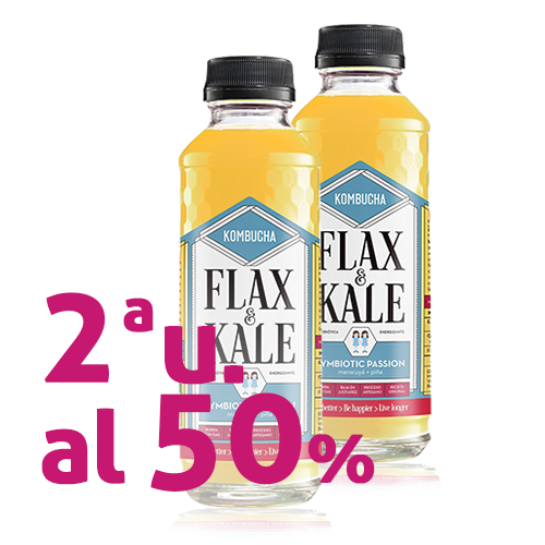 Pack 2u. Kombucha Symbiotic Passion (400 ml) Flax & Kale