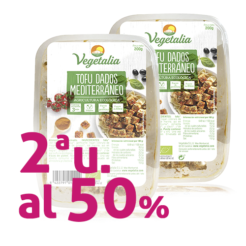 Pack 2u. Tofu a Dados Mediterraneo Bio 200g Vegetalia