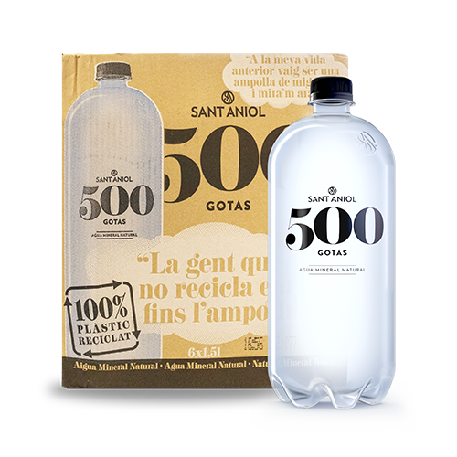 Agua 500 Gotas Botella 1,5 l. Sant Aniol - Pack 6