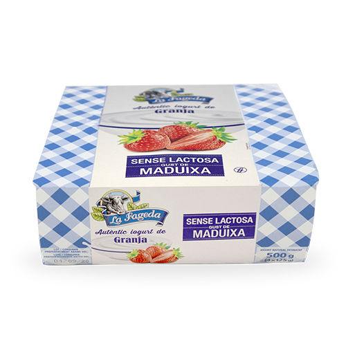 Yogur Fresa Sin Lactosa 125gx4 La Fageda