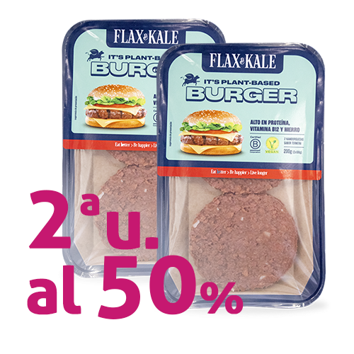 Pack 2u. Carne Vegana Burger sabor Ternera 2u Flax&Kale