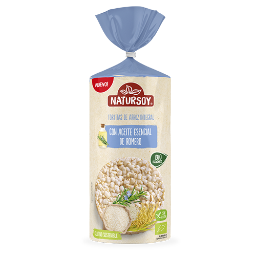 Tortitas de arroz integral con Aceite de Romero Bio 180g Natursoy