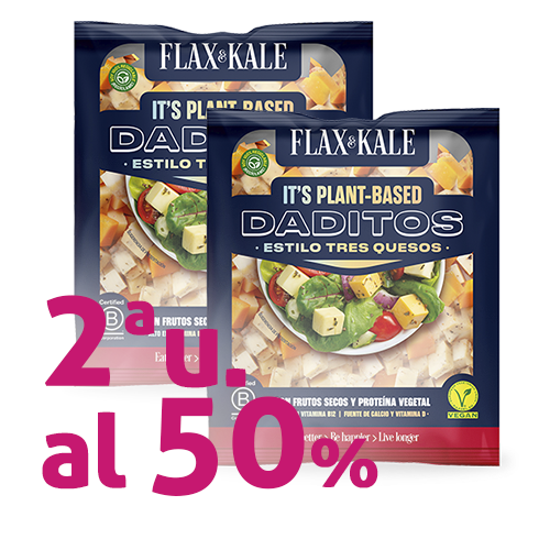 Pack 2u. Queso Vegano a Dados Ensaladas 100g Flax & Kale