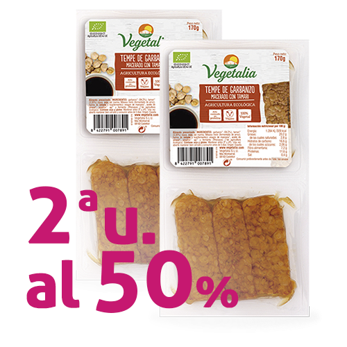 Pack 2u. Tempeh de Garbanzos Macerado con Tamari Bio (170 g) Vegetalia