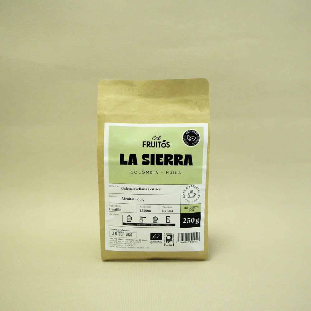 Café de Especialidad en Grano La Sierra Bio 250g Cal Fruitós