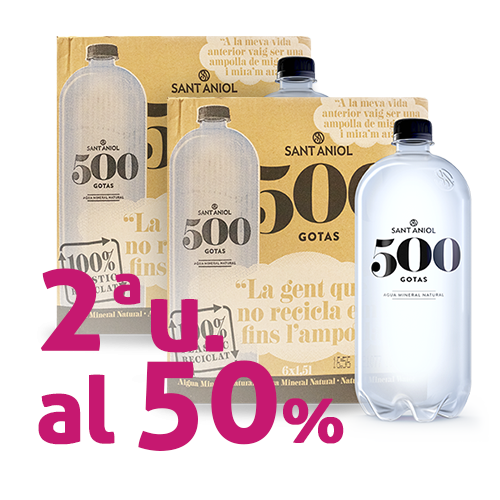 Pack 2u. Agua 500 Gotas Botella 1,5 l. Sant Aniol - Pack 6