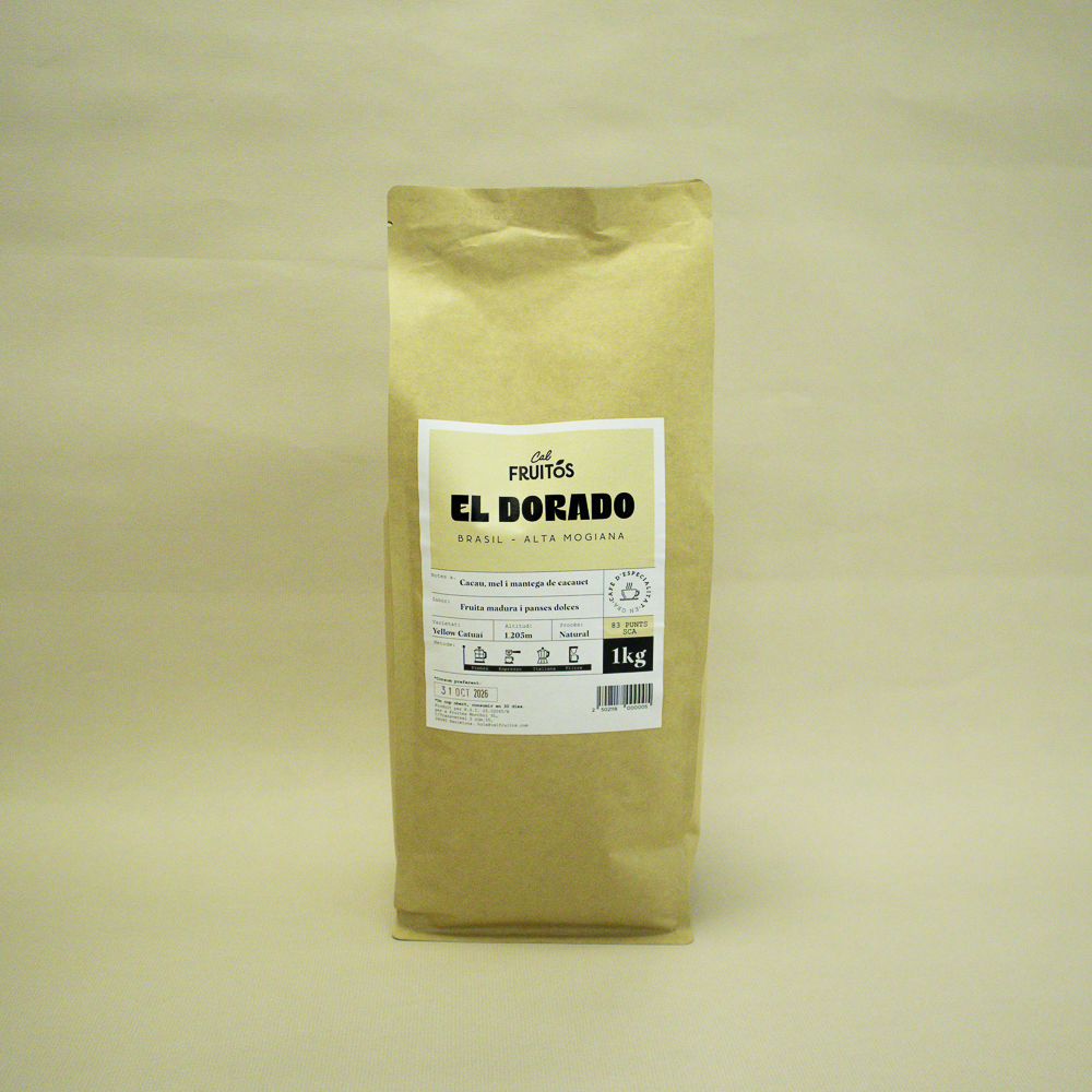 Café de Especialidad en Grano El Dorado 1kg Cal Fruitós
