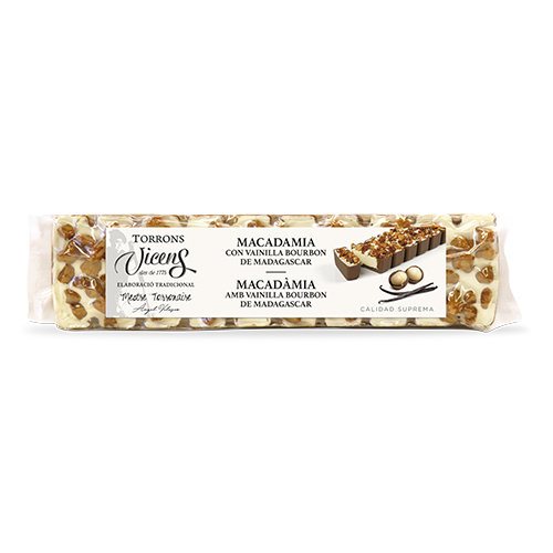 Turrón Macadamia con Vainilla 300g Vicens