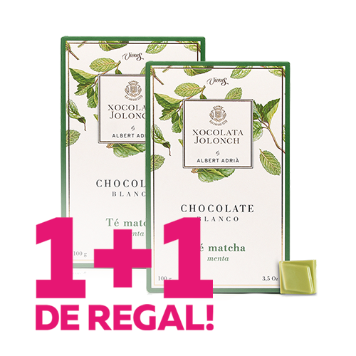 1+1 de Regalo Chocolate Matcha y Menta Blanco 100g Jolonch-Vicens Albert Adrià