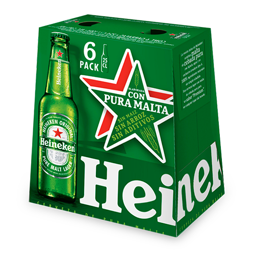 Cerveza Heineken 25cl- Pack 6