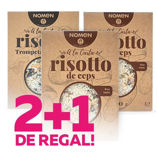 2+1 de regalo risotto nomen Fruta y verdura Cal Fruitós