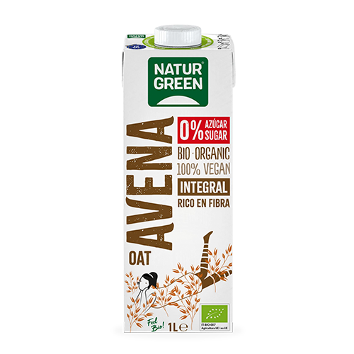 Bebida de Avena Integral 0% Azúcares Bio 1L Naturgreen