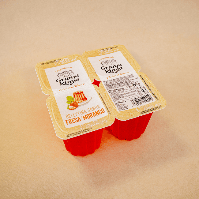 Gelly Tina Fresa Pack 4u x100g Granja  Rinya