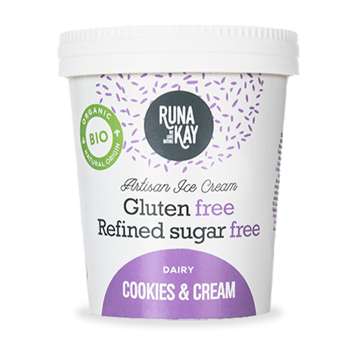 Helado con Leche Nata y Galleta Bio 460ml Runa Kay