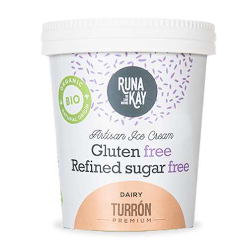 Helado con Leche Turrón Bio 460ml Runa Kay