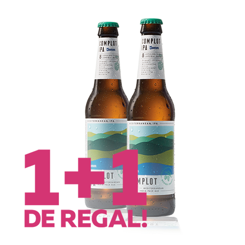 1+1 Cerveza Complot IPA Damm Botella Cristal 33cl