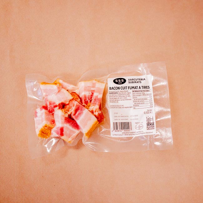 Bacon Ahumado Tiras 100g Subirats