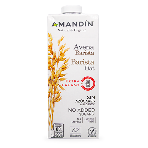 Bebida de Avena Barista Bio 1L Amandin