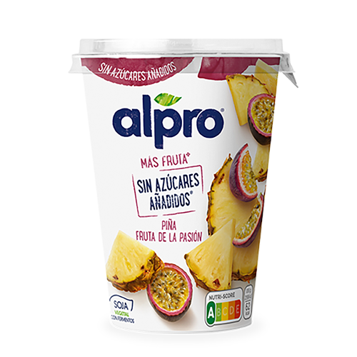 Postre de Soja Piña y Fruta de la Pasión 400g Alpro