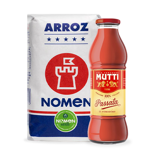 Pack Arroz Redondo 1kg Nomen + Salsa Passata di Pomodoro 400g Mutti