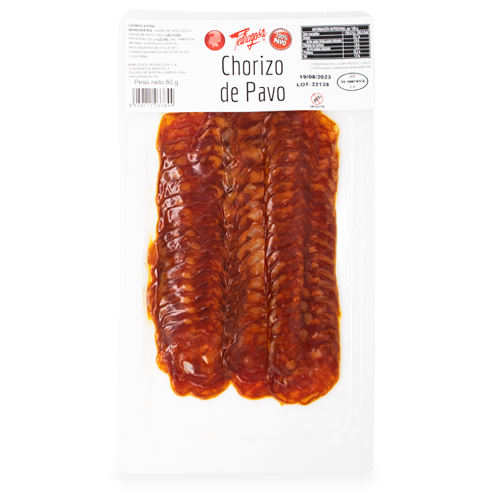 Chorizo de Pavo Cortada 80g Pedragosa