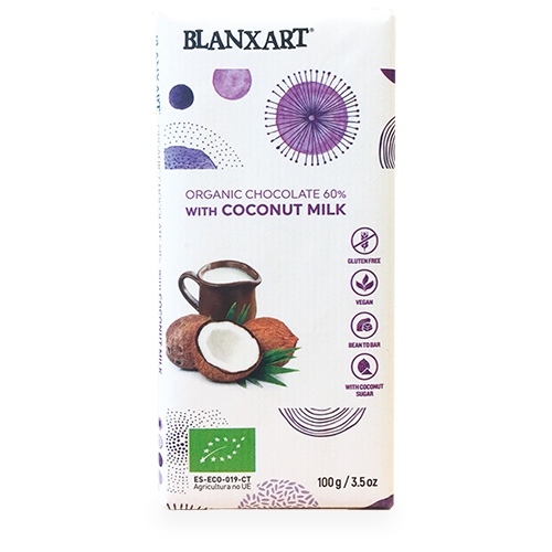 Chocolate Superfoods Vegano con Leche de Coco 60% Bio 100g Blanxart