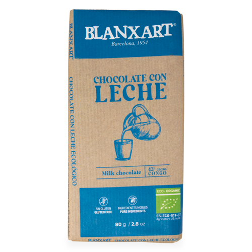 Chocolate Leche 42% Congo Bio 80g Blanxart