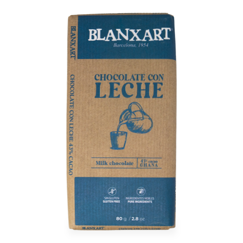 Chocolate Leche 43% Ghana 80g Blanxart