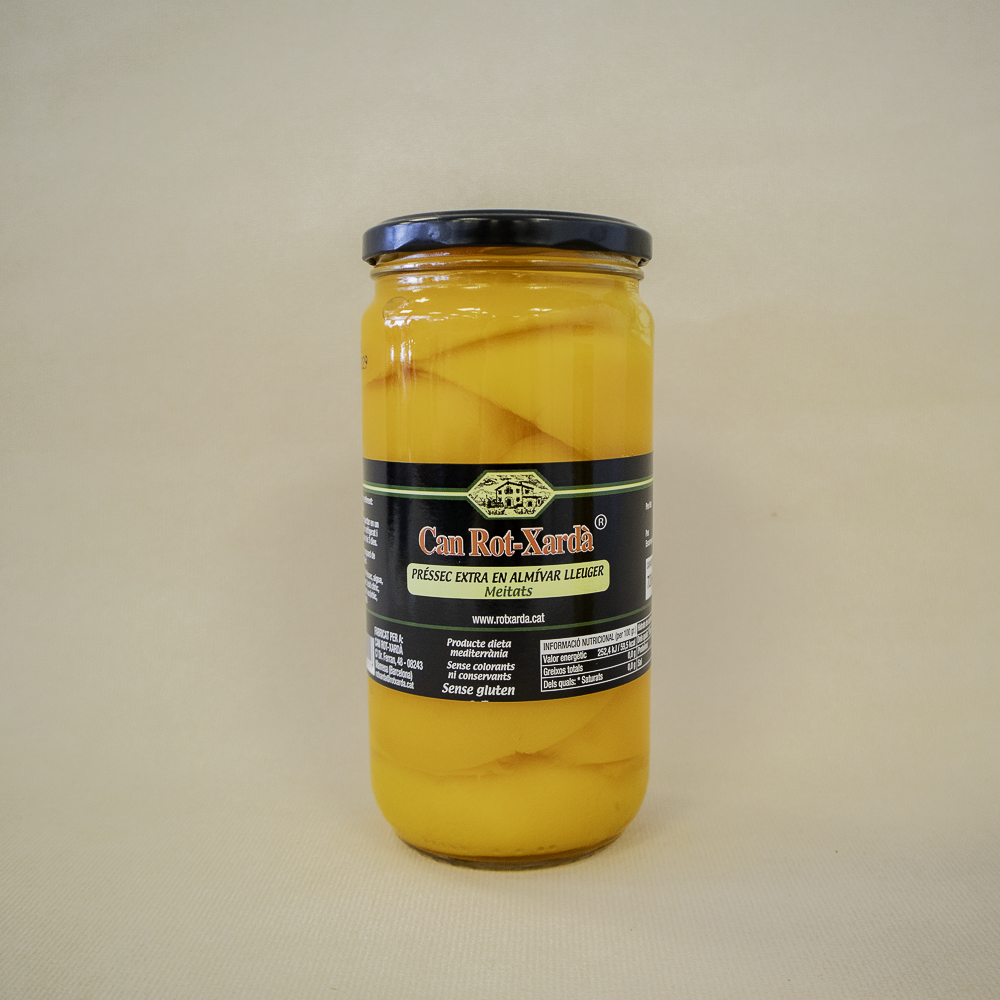 Melocotón Mitades en Almíbar 720ml. Can Rot-Xardà