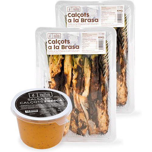 Pack 2u. Calçots a la Brasa 20u Cal Fruitós + Salsa de Calçots Fresca 500g Cal Fruitós