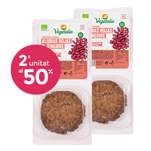 Pack 2u. Vegeburguer Judías y Jengibre Bio 160g Vegetalia