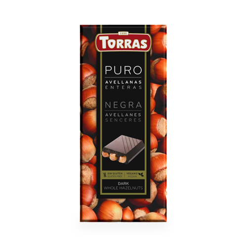 Chocolate Negro con Avellanas Enteras 150g Torras