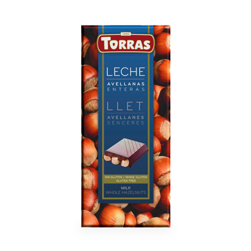 Chocolate con Leche y Avellanas Enteras 150g Torras