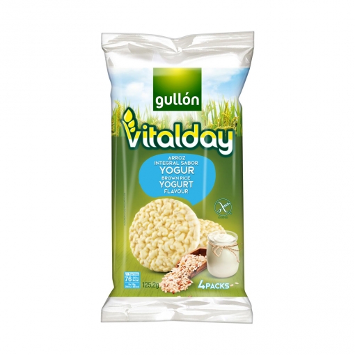 Tortitas Arroz Integral y Yogur Vitalday 125g Gullón