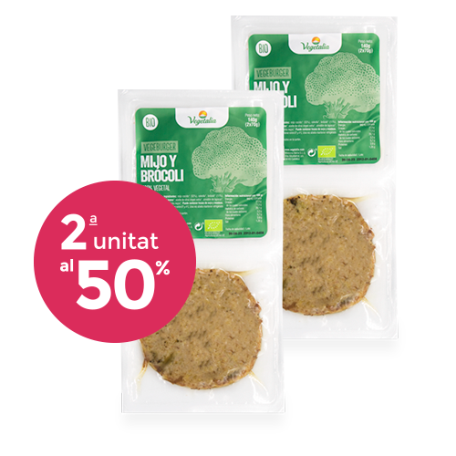 Pack 2u. Vegeburguer Mijo y Brócoli Bio 140g Vegetalia