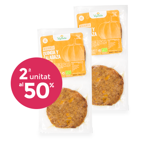 Pack 2u. Vegeburguer Quinoa y Calabaza Bio 140g Vegetalia