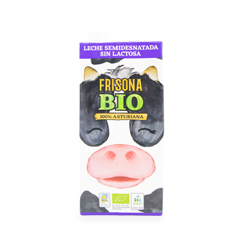 Leche Semidesnatada Sin Lactosa Bio 1L Frisona