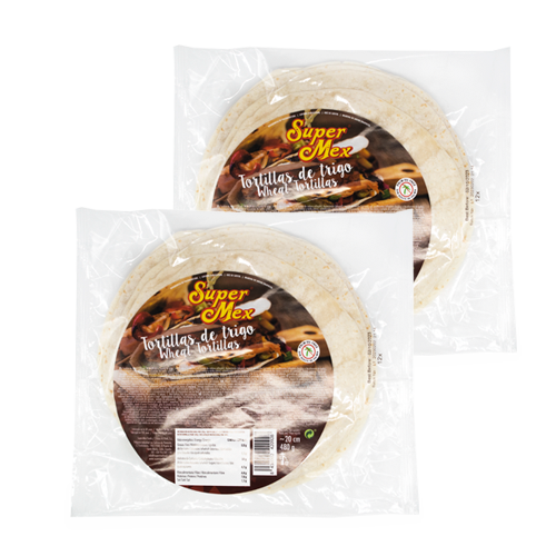 Pack 2u. Tortilla de Trigo 12u Super Mex