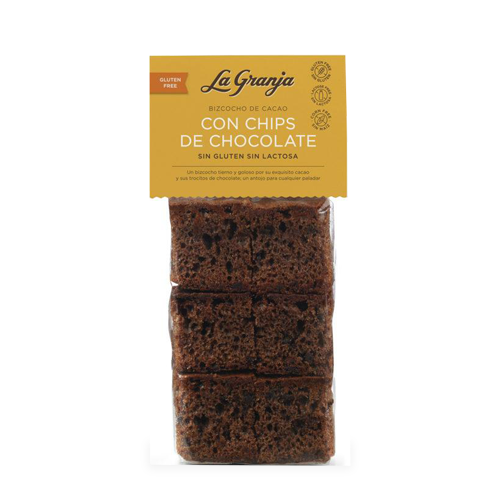 Bizcocho Tradicional con Cacao y Chocolate Chips 350g S/Gluten La Granja