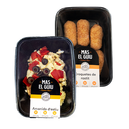 Menú (Ensalada de verano + Croquetas de Asado) Mas el Guiu