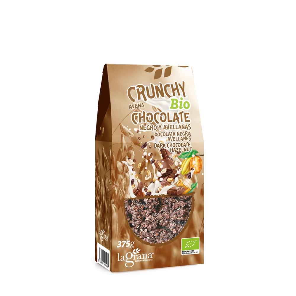 Krunxy Avena con Chocolate y Avellana Bio 375g La Grana