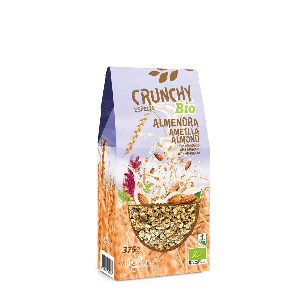 Krunxy Espelta con Almendra y Amaranto Bio 375g La Grana