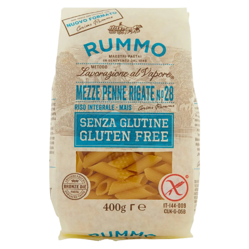 Mezze Penne Rigate Integrale S/Gluten 400g Rummo (28)