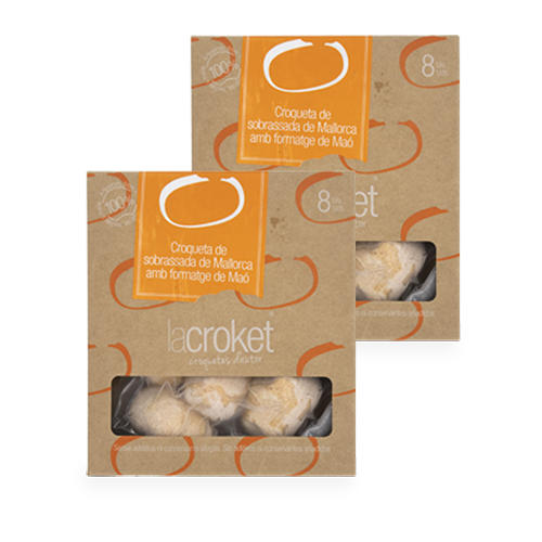 Pack 2u. Croquetas Congeladas Sobrasada y Queso de Maó 8u LaCroket