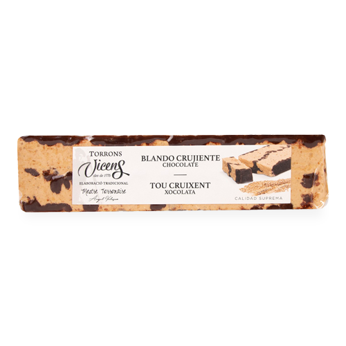 Turrón Blando Crujiente de Almendra y Chocolate 300g Vicens