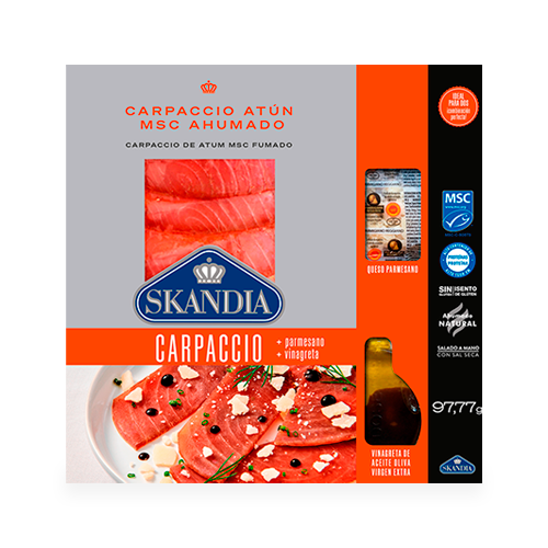 Carpaccio de Atún Ahumado con Parmesano 97g Skandia